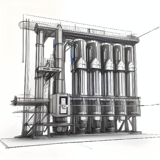 Illustration of a falling film system used in the production of licorice products by Sepidan Osareh Jonoob, highlighting advanced extraction technology.