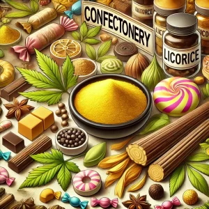 Licorice extract products in confectionery products.